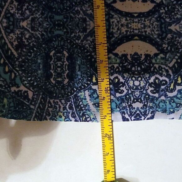 Time and Tru Blue Green Paisley Spaghetti Strap Top | Size S - Picture 5 of 5